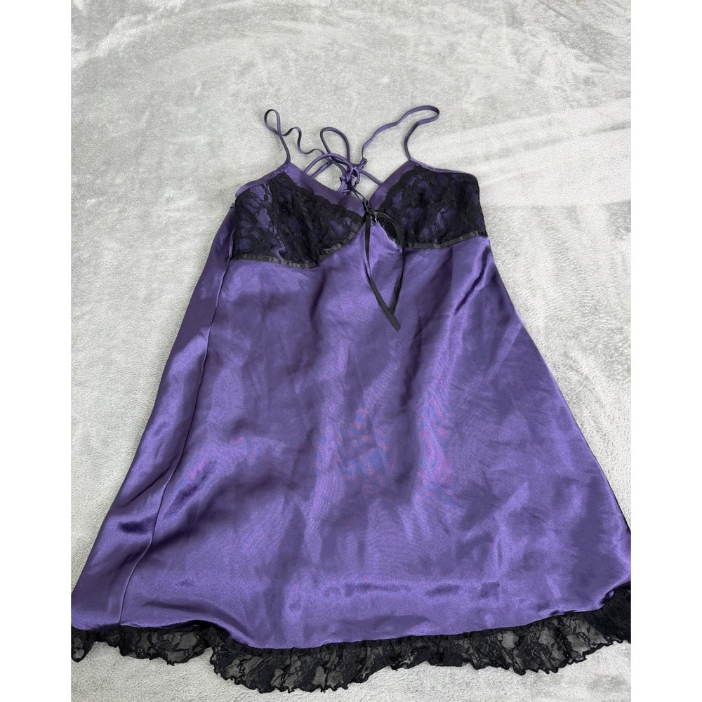 Vintage Y2K Slip Dress Lace Women's Size Medium Purple Whimsigoth Fairy